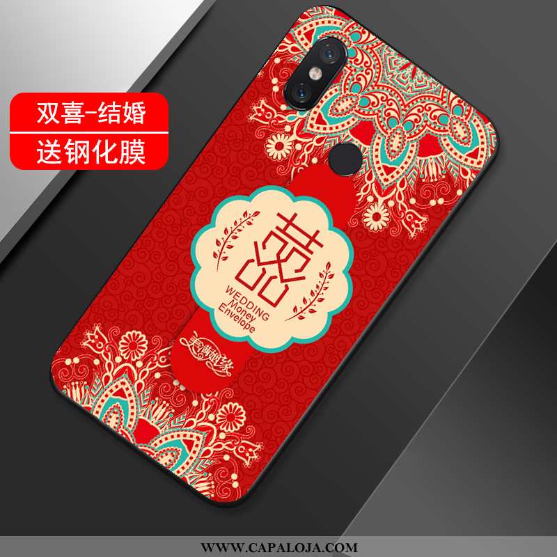 Capa Xiaomi Mi Max 3 Silicone Cases Vermelha Masculino Vermelho, Capas Xiaomi Mi Max 3 Fosco Baratas