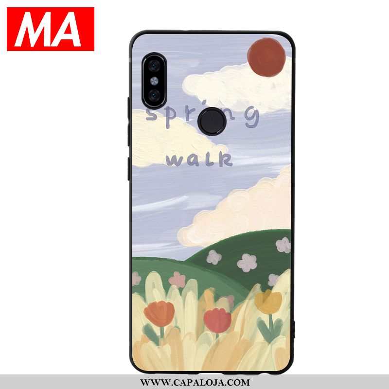 Capa Xiaomi Mi Max 3 Silicone Primavera Protetoras Telemóvel Azul, Capas Xiaomi Mi Max 3 Personaliza