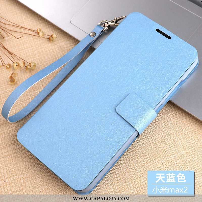 Capa Xiaomi Mi Mix 2 Couro Antiqueda Pequena Cases Azul, Capas Xiaomi Mi Mix 2 Protetoras Baratas