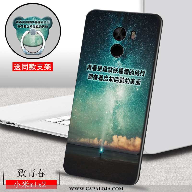 Capa Xiaomi Mi Mix 2 Personalizada Telinha Slim Feminino Azul, Capas Xiaomi Mi Mix 2 Criativas Barat