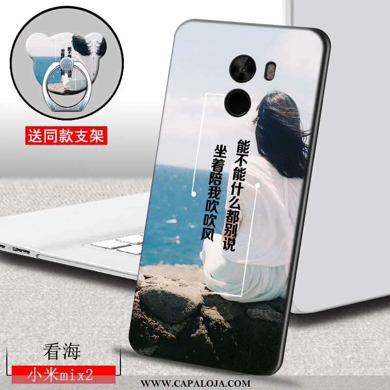 Capa Xiaomi Mi Mix 2 Personalizada Telinha Slim Feminino Azul, Capas Xiaomi Mi Mix 2 Criativas Barat