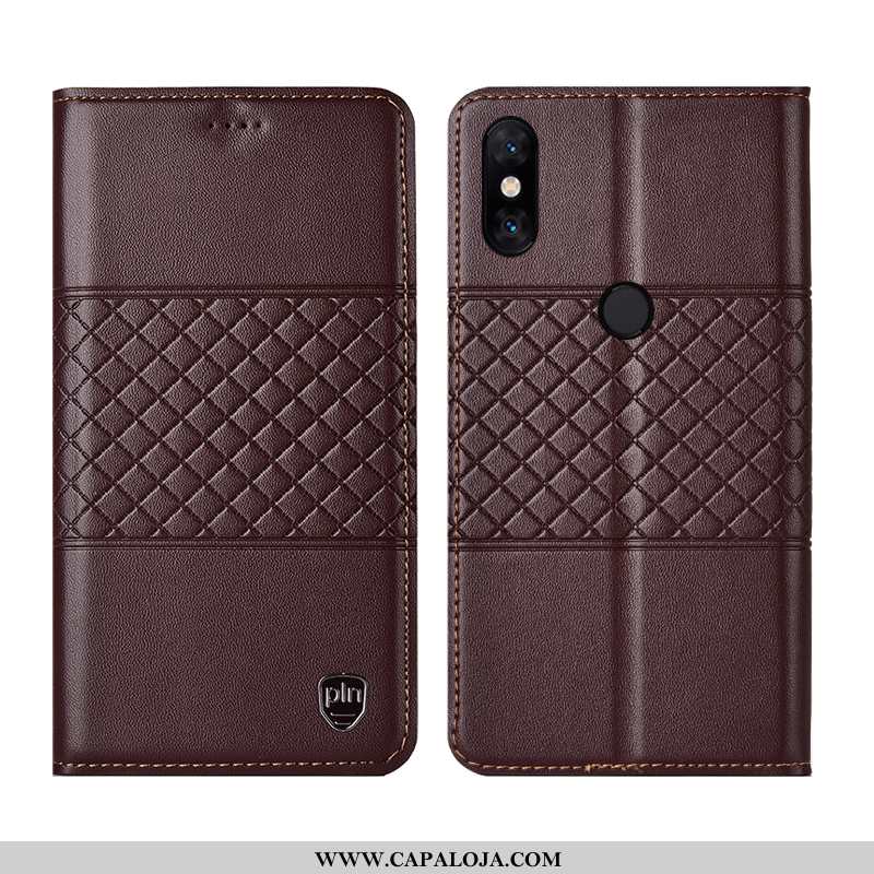 Capa Xiaomi Mi Mix 2s Couro Legitimo Cases Completa Cover Castanho, Capas Xiaomi Mi Mix 2s Protetora