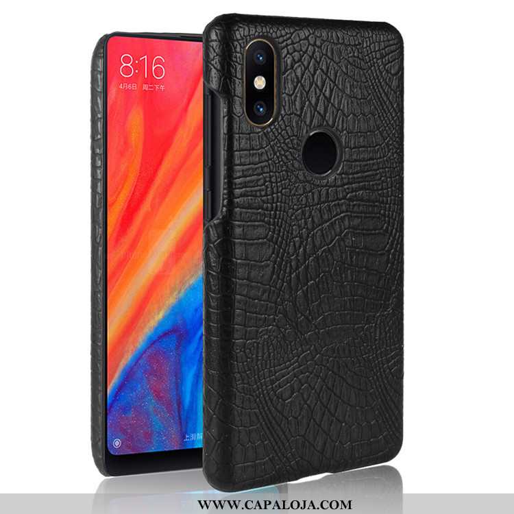 Capa Xiaomi Mi Mix 2s Couro Telinha Crocs Telemóvel Preto, Capas Xiaomi Mi Mix 2s Protetoras Comprar