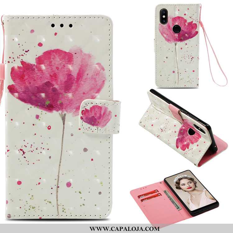 Capa Xiaomi Mi Mix 2s Soft Pequena Cover Couro Branco, Capas Xiaomi Mi Mix 2s Protetoras Baratos