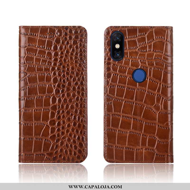 Capa Xiaomi Mi Mix 3 Couro Cases Completa Nova Castanho, Capas Xiaomi Mi Mix 3 Soft Online