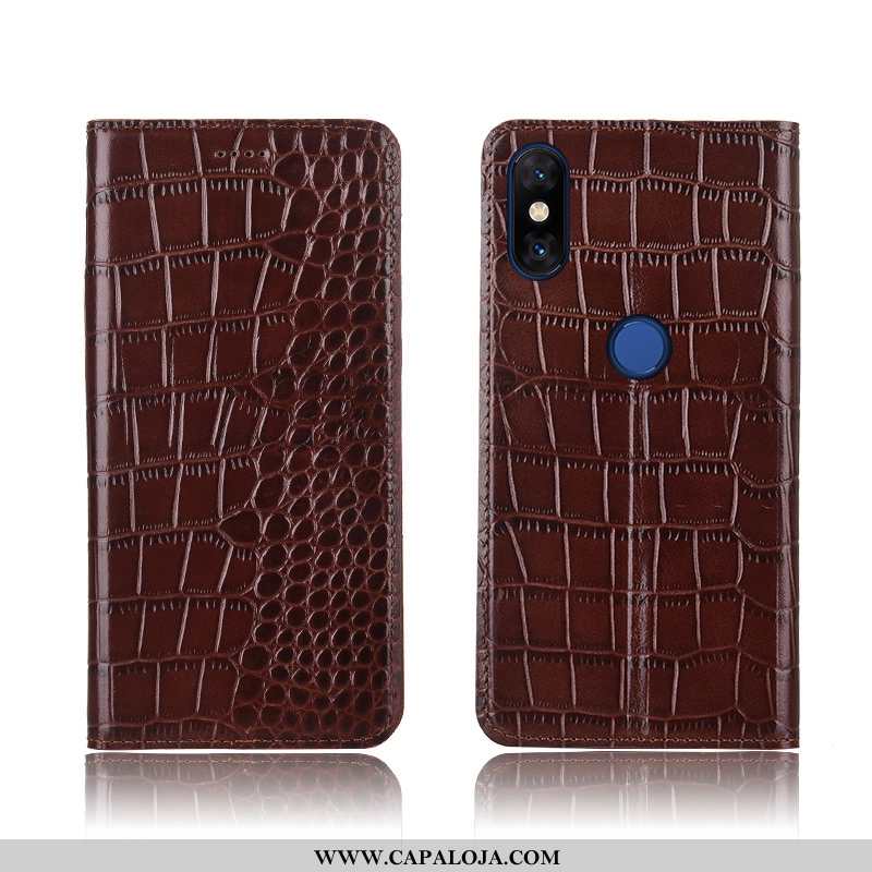 Capa Xiaomi Mi Mix 3 Couro Cases Completa Nova Castanho, Capas Xiaomi Mi Mix 3 Soft Online