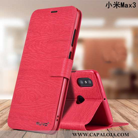 Capa Xiaomi Mi Mix 3 Couro Masculino Silicone Antiqueda Vermelho, Capas Xiaomi Mi Mix 3 Soft Barato