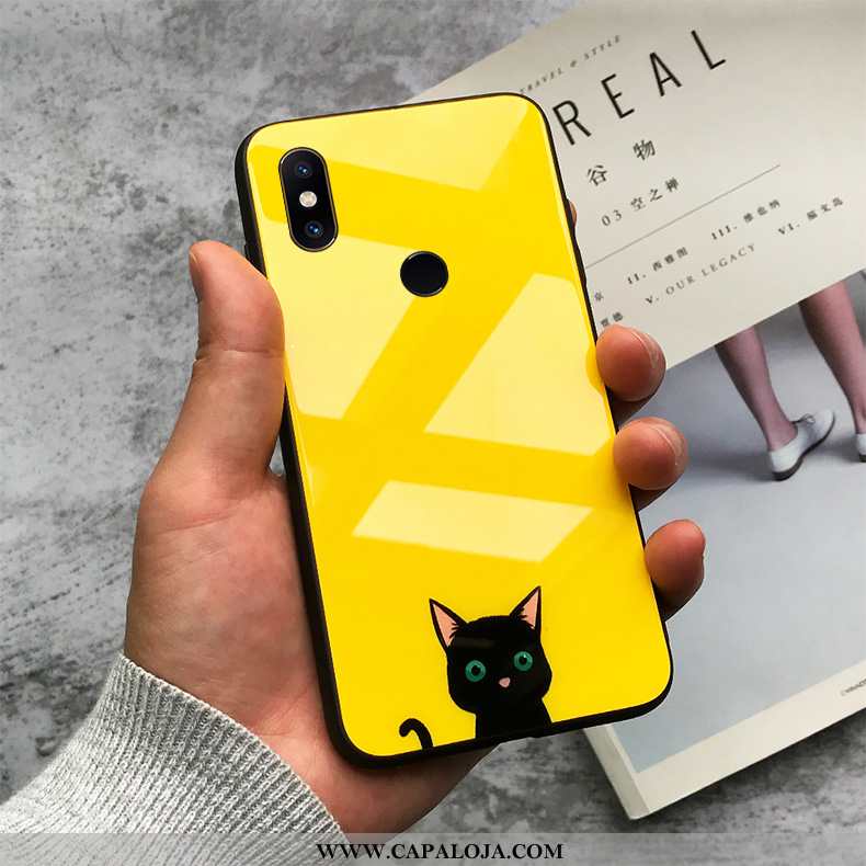 Capa Xiaomi Mi Mix 3 Desenho Animado Casal Amarelo Criativas, Capas Xiaomi Mi Mix 3 Fofas Comprar