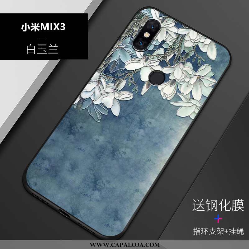 Capa Xiaomi Mi Mix 3 Silicone Telemóvel Customizadas Completa Azul, Capas Xiaomi Mi Mix 3 Fosco Prom