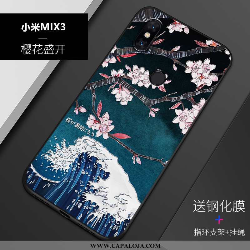 Capa Xiaomi Mi Mix 3 Silicone Telemóvel Customizadas Completa Azul, Capas Xiaomi Mi Mix 3 Fosco Prom