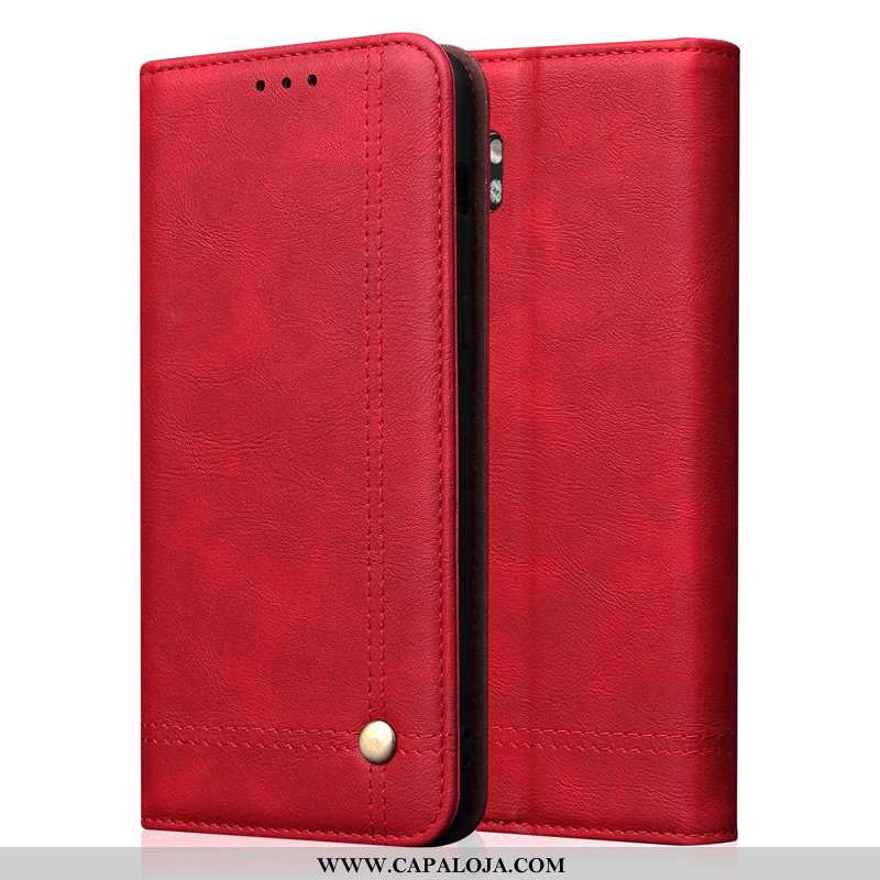 Capa Xiaomi Mi Note 10 Classico Telemóvel Capas Protetoras Preto, Xiaomi Mi Note 10 Couro Genuíno Co