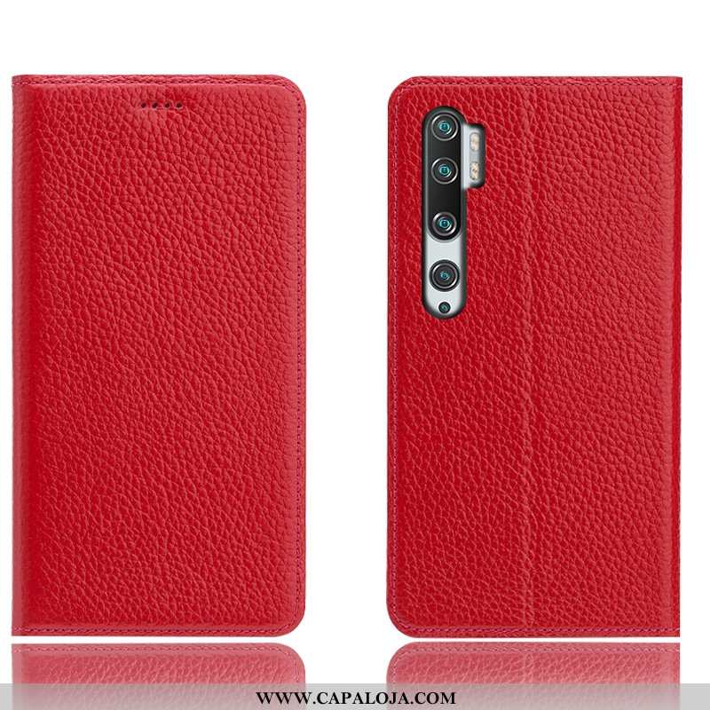 Capa Xiaomi Mi Note 10 Protetoras Antiqueda Capas Telinha Preto, Xiaomi Mi Note 10 Couro Legitimo Pr