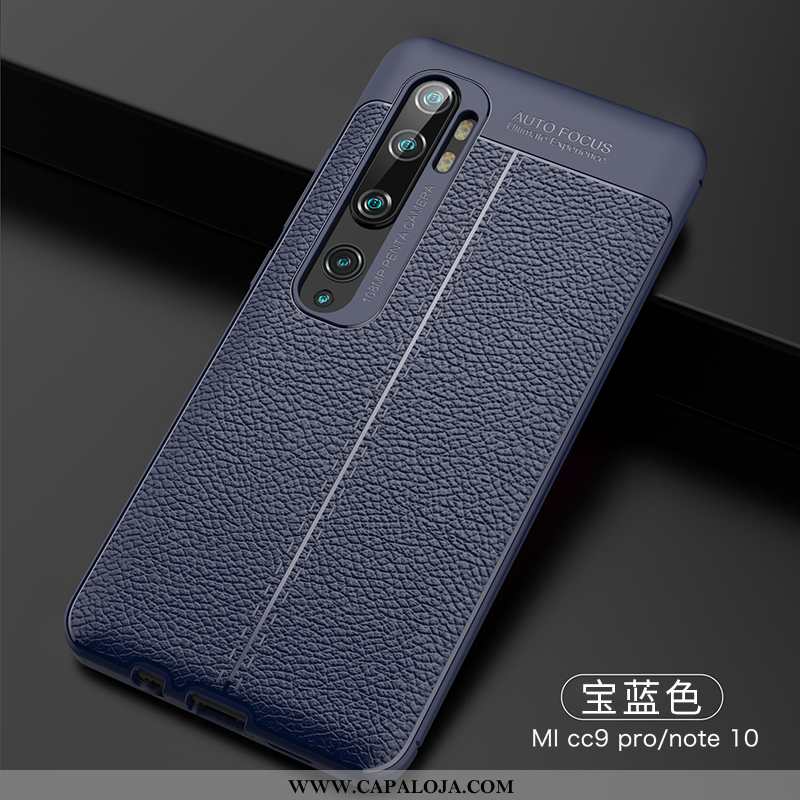 Capa Xiaomi Mi Note 10 Tendencia Masculino Negócio Antiderrapante Azul Escuro, Capas Xiaomi Mi Note 