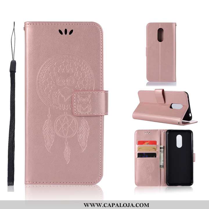 Capa Xiaomi Redmi 5 Couro Completa Feminino Protetoras Roxo, Capas Xiaomi Redmi 5 Soft Barato