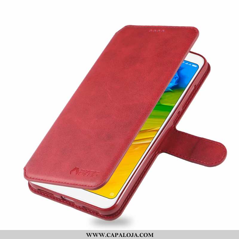 Capa Xiaomi Redmi 5 Couro Silicone Protetoras Cover Castanho, Capas Xiaomi Redmi 5 Soft Promoção