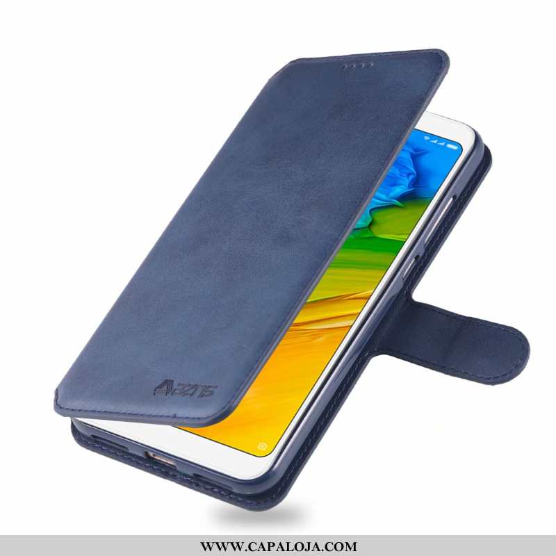 Capa Xiaomi Redmi 5 Couro Silicone Protetoras Cover Castanho, Capas Xiaomi Redmi 5 Soft Promoção