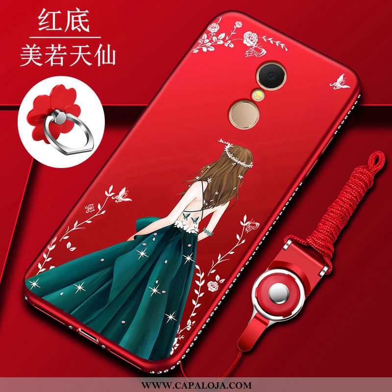 Capa Xiaomi Redmi 5 Silicone Vermelha Protetoras Completa Vermelho, Capas Xiaomi Redmi 5 Transparent