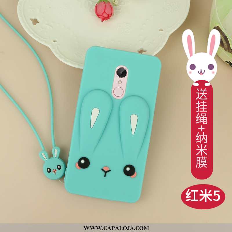 Capa Xiaomi Redmi 5 Tendencia Completa Telinha Feminino Verde, Capas Xiaomi Redmi 5 Soft Barato