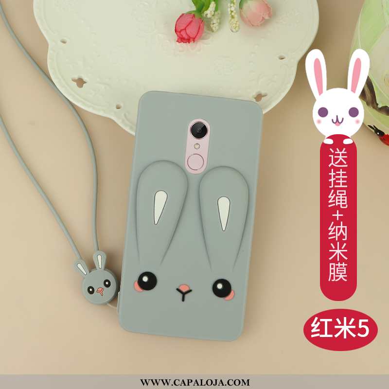 Capa Xiaomi Redmi 5 Tendencia Completa Telinha Feminino Verde, Capas Xiaomi Redmi 5 Soft Barato