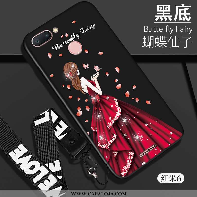 Capa Xiaomi Redmi 6 Estilosas Vermelha Tendencia Protetoras Vermelho, Capas Xiaomi Redmi 6 Cordao On