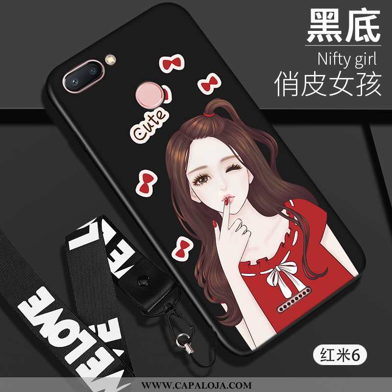 Capa Xiaomi Redmi 6 Estilosas Vermelha Tendencia Protetoras Vermelho, Capas Xiaomi Redmi 6 Cordao On