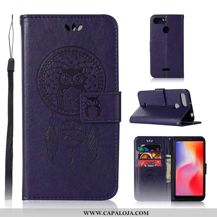 Capa Xiaomi Redmi 6 Protetoras Telemóvel Cover Capas Roxo, Xiaomi Redmi 6 Couro Barato