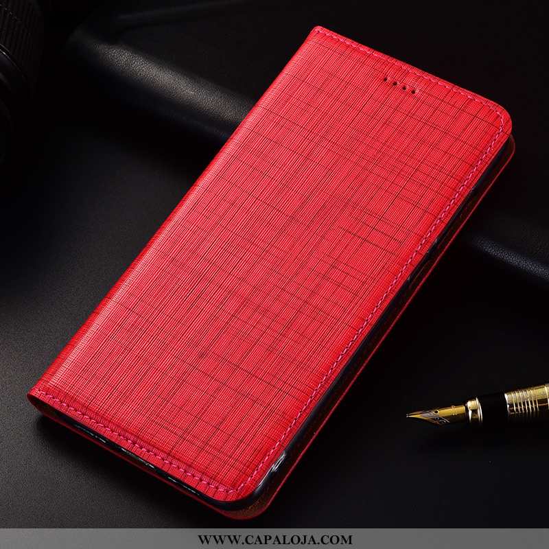 Capa Xiaomi Redmi 6 Silicone Cases Telemóvel Masculino Vermelho, Capas Xiaomi Redmi 6 Couro Genuíno 