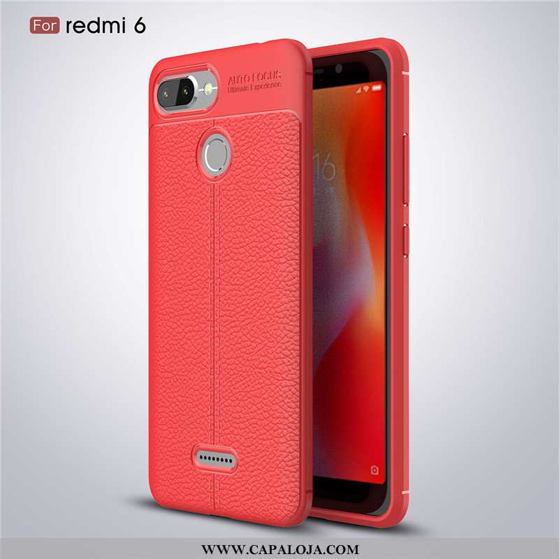 Capa Xiaomi Redmi 6 Silicone Pequena Negócio Telemóvel Preto, Capas Xiaomi Redmi 6 Estilosas Baratas