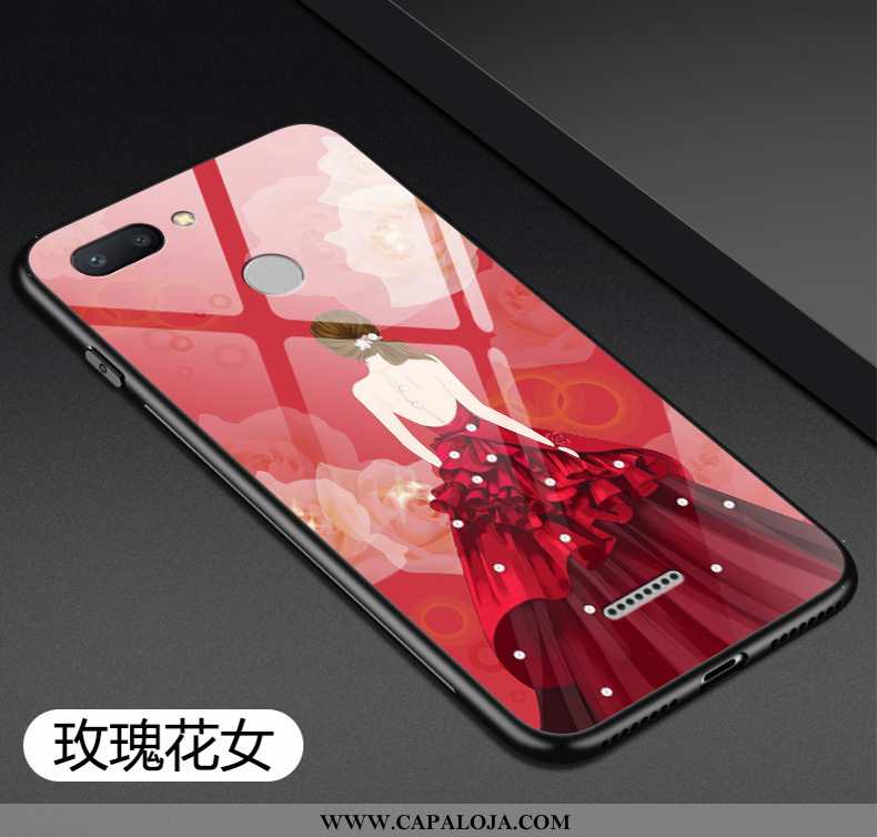 Capa Xiaomi Redmi 6 Silicone Protetoras Cases Tendencia Vermelho, Capas Xiaomi Redmi 6 Vidro Online