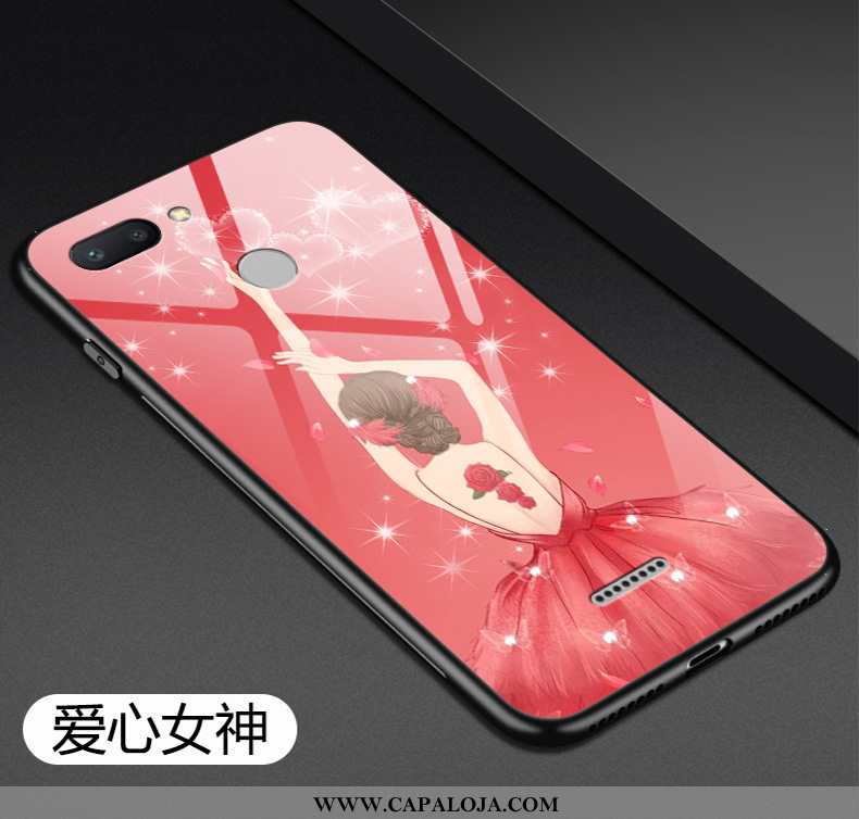 Capa Xiaomi Redmi 6 Silicone Protetoras Cases Tendencia Vermelho, Capas Xiaomi Redmi 6 Vidro Online