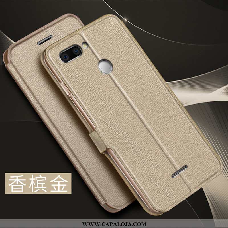 Capa Xiaomi Redmi 6 Silicone Soft Feminino Cover Dourado, Capas Xiaomi Redmi 6 Couro Barato