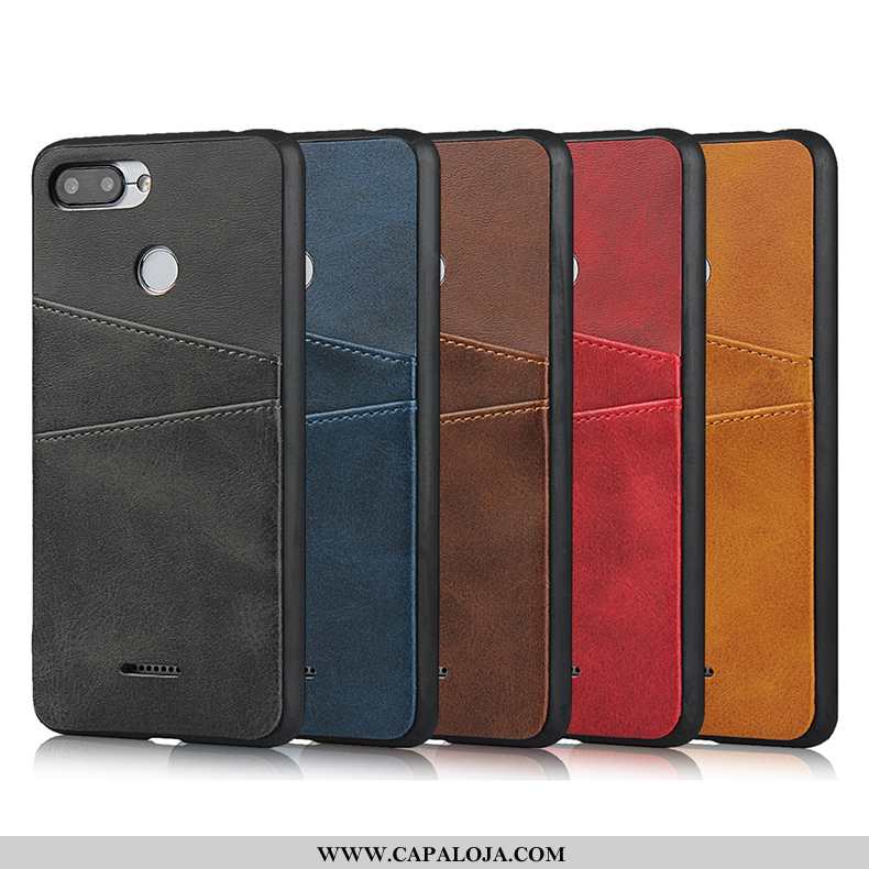 Capa Xiaomi Redmi 6 Slim Preto Minimalista Cases, Capas Xiaomi Redmi 6 Couro Venda