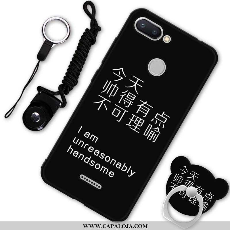 Capa Xiaomi Redmi 6 Soft Telemóvel Silicone Fosco Preto, Capas Xiaomi Redmi 6 Protetoras Baratas