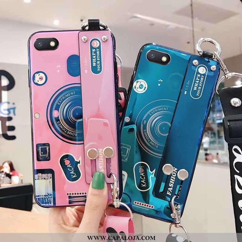 Capa Xiaomi Redmi 6a Cordao Vermelha Antiqueda Telinha Rosa, Capas Xiaomi Redmi 6a Tendencia Baratos