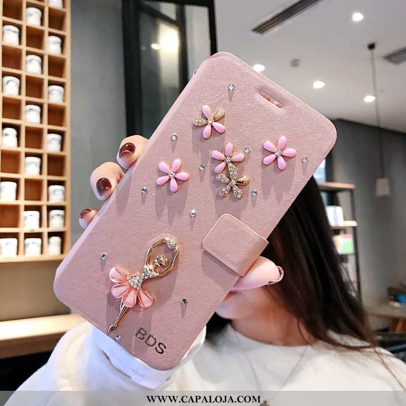 Capa Xiaomi Redmi 6a Protetoras Cordao Couro Criativas Rosa, Capas Xiaomi Redmi 6a Fosco Venda