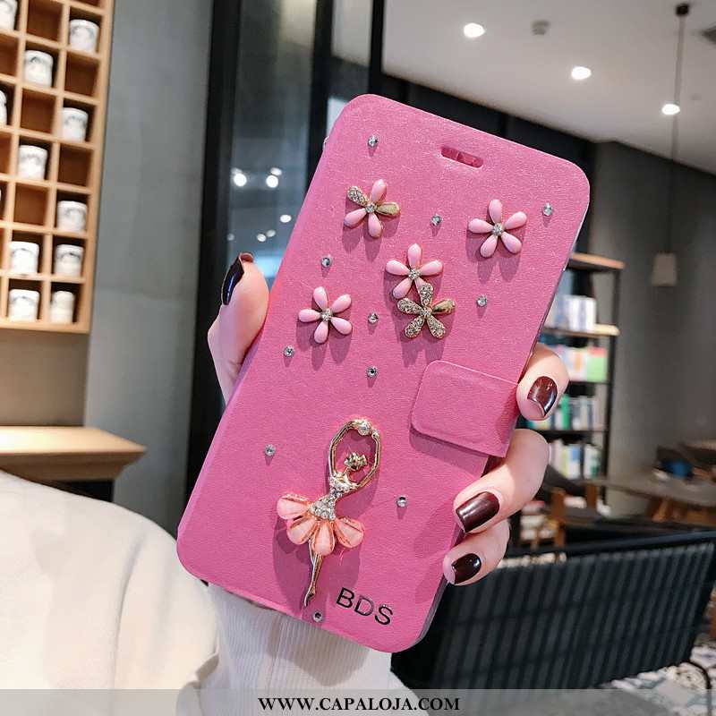 Capa Xiaomi Redmi 6a Protetoras Cordao Couro Criativas Rosa, Capas Xiaomi Redmi 6a Fosco Venda