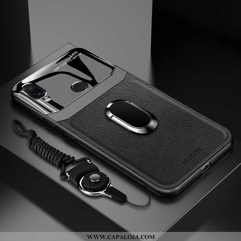 Capa Xiaomi Redmi 7 Tendencia Telemóvel Cases Couro Vermelho, Capas Xiaomi Redmi 7 Protetoras Barata