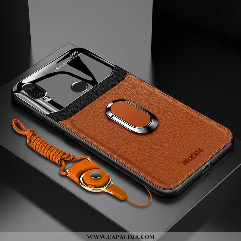 Capa Xiaomi Redmi 7 Tendencia Telemóvel Cases Couro Vermelho, Capas Xiaomi Redmi 7 Protetoras Barata