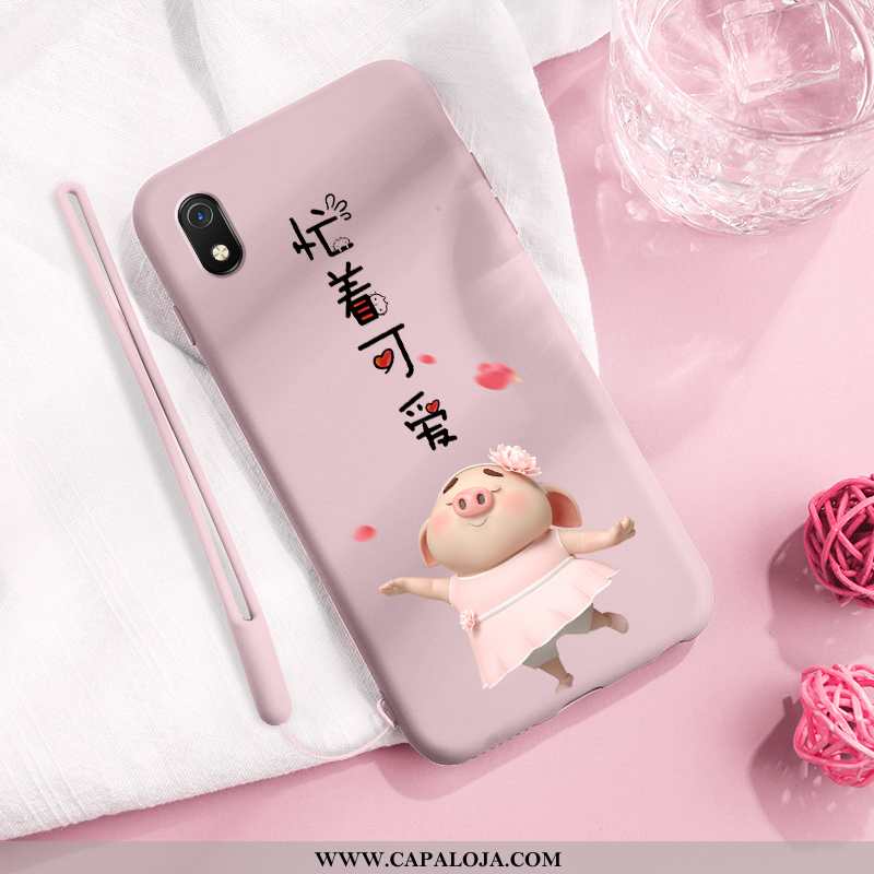 Capa Xiaomi Redmi 7a Silicone Slim Feminino Criativas Vermelho, Capas Xiaomi Redmi 7a Personalizado 