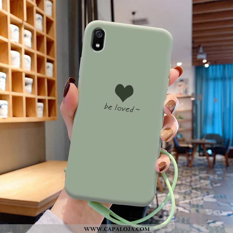 Capa Xiaomi Redmi 7a Slim Soft Casal Coração Verde, Capas Xiaomi Redmi 7a Tendencia Venda