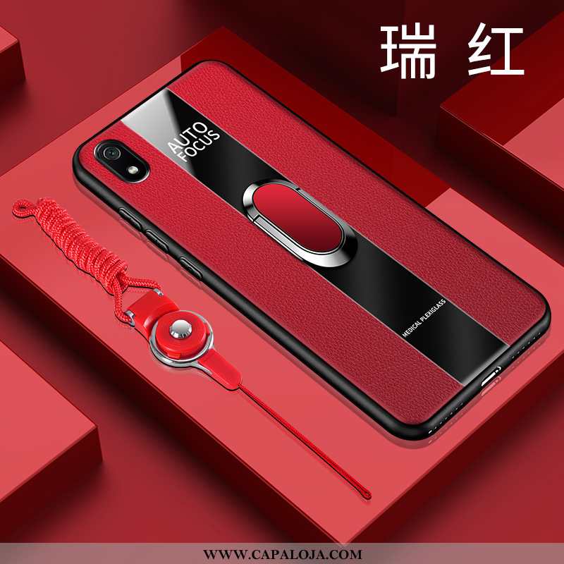 Capa Xiaomi Redmi 7a Soft Tendencia Preto Couro, Capas Xiaomi Redmi 7a Protetoras Venda