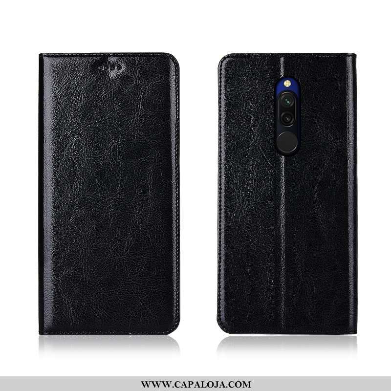 Capa Xiaomi Redmi 8 Couro Legitimo Nova Pequena Cases Castanho, Capas Xiaomi Redmi 8 Soft Baratos