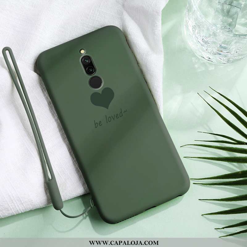 Capa Xiaomi Redmi 8 Silicone Criativas Antiqueda Completa Verde, Capas Xiaomi Redmi 8 Estiloso Barat