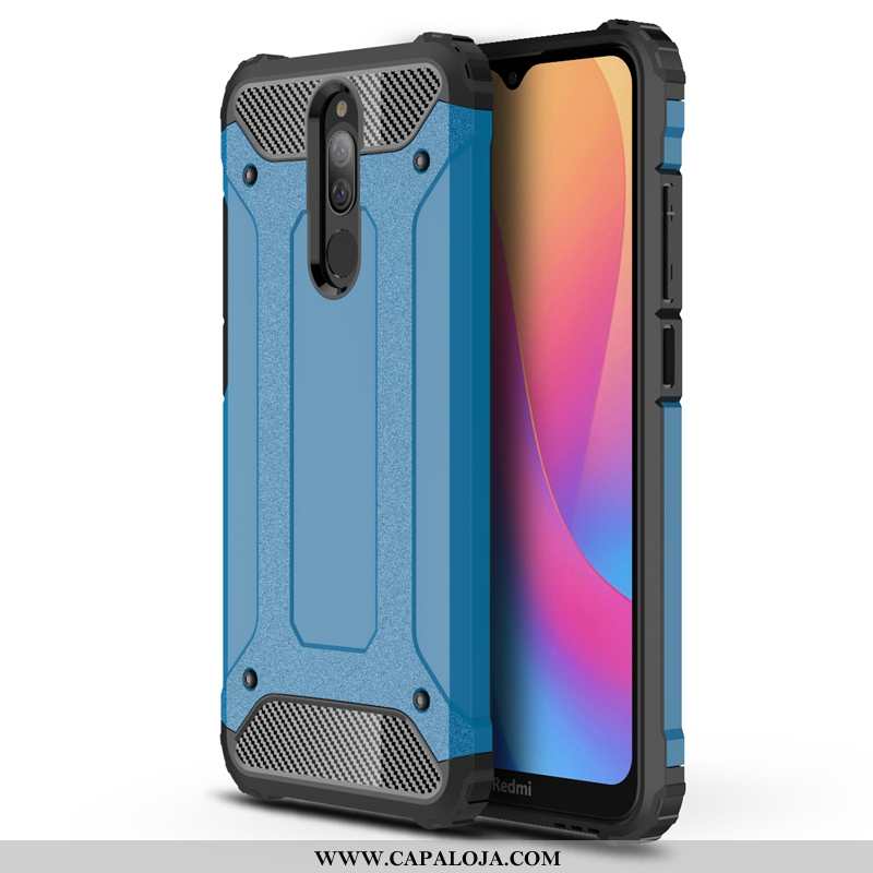 Capa Xiaomi Redmi 8 Silicone Minimalista Antiqueda Completa Azul, Capas Xiaomi Redmi 8 Fosco Baratas