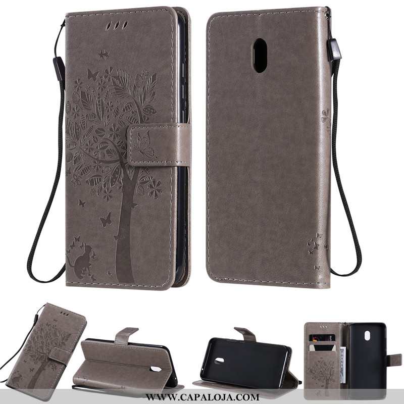 Capa Xiaomi Redmi 8a Couro Completa Cases Capas Roxo, Xiaomi Redmi 8a Roxa Barato