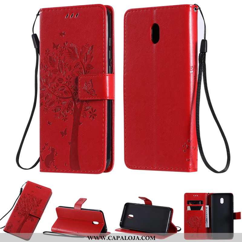 Capa Xiaomi Redmi 8a Couro Completa Cases Capas Roxo, Xiaomi Redmi 8a Roxa Barato