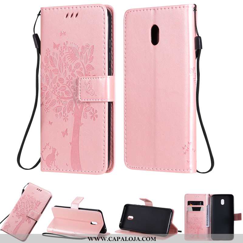 Capa Xiaomi Redmi 8a Couro Completa Cases Capas Roxo, Xiaomi Redmi 8a Roxa Barato