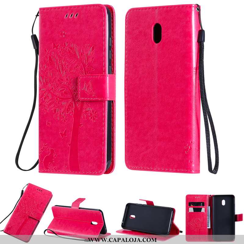 Capa Xiaomi Redmi 8a Couro Completa Cases Capas Roxo, Xiaomi Redmi 8a Roxa Barato