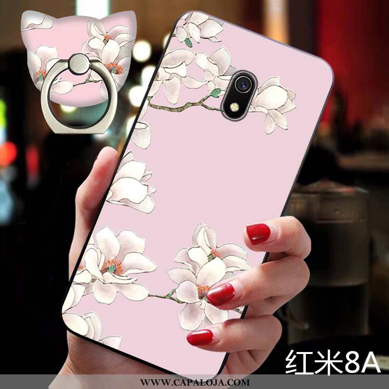 Capa Xiaomi Redmi 8a Criativas Silicone Slim Super Rosa, Capas Xiaomi Redmi 8a Retro Baratas