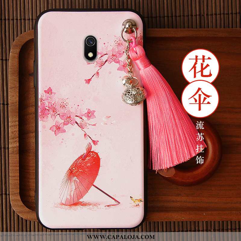 Capa Xiaomi Redmi 8a Criativas Telinha Silicone Feminino Rosa, Capas Xiaomi Redmi 8a Soft Online